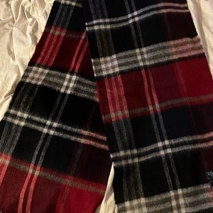 Lochmere 100% Cashmere Scarf  Plaid with fringe
